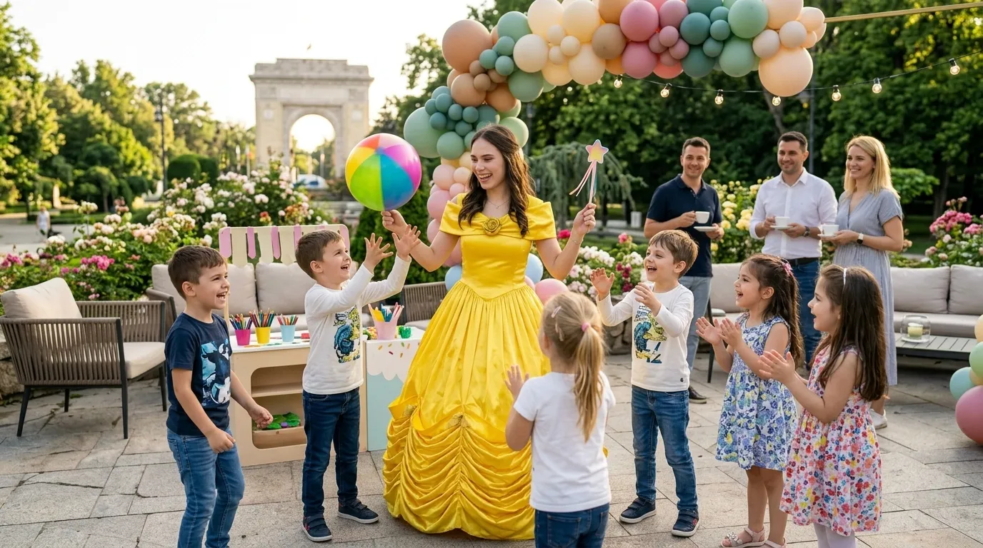 Activitate interactivă cu copii la eveniment